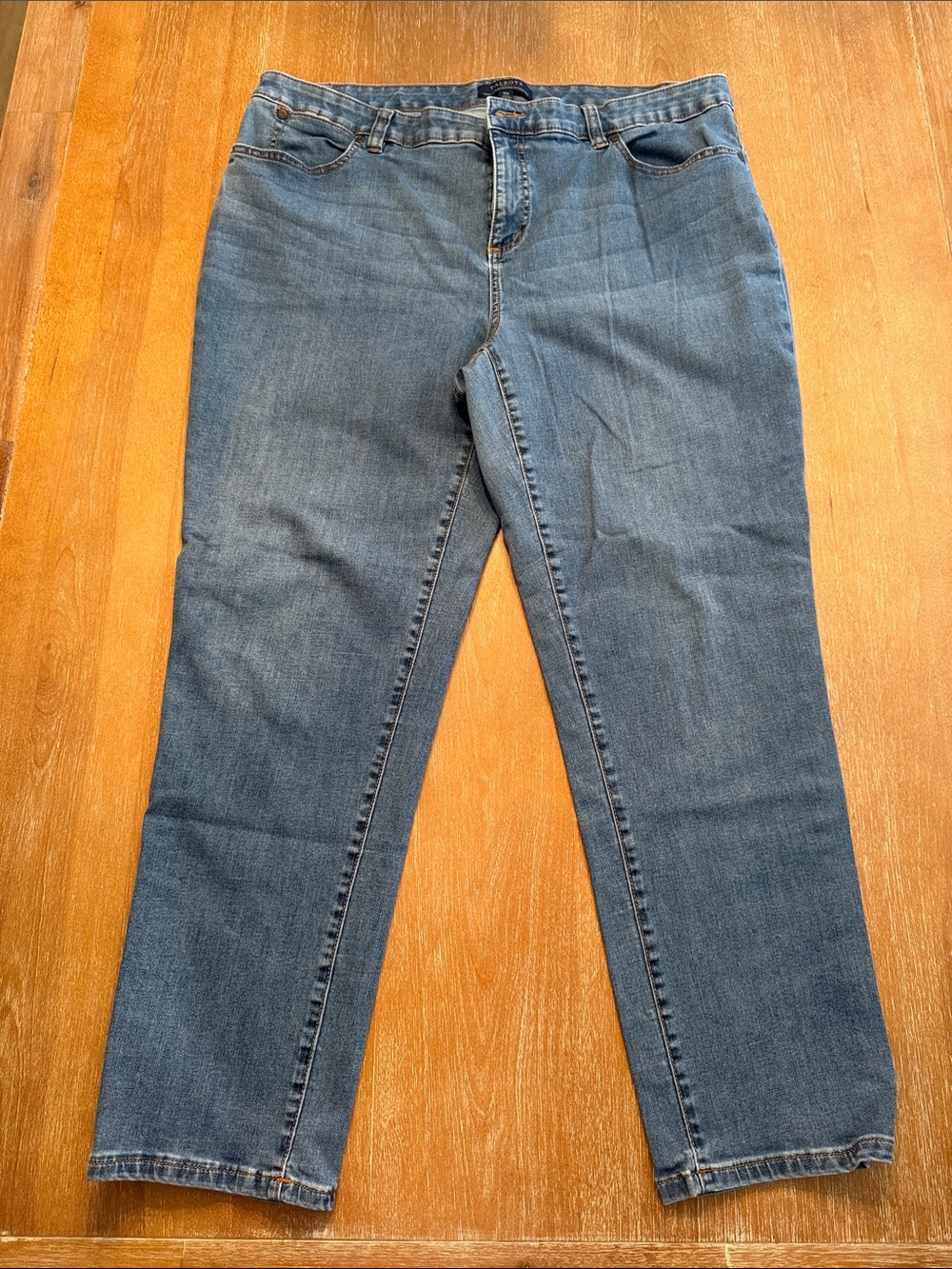 Talbots Women's Straight-Leg Jeans in Medium Blue